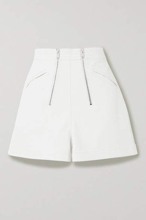Vegetarian Leather Shorts - White