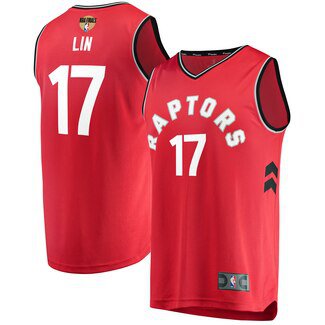 Men's Toronto Raptors Jeremy Lin Fanatics Branded Red 2019 NBA Finals Bound Fast Break Replica Player Jersey - Icon Edition