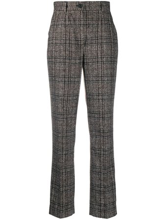 Dolce & Gabbana tweed check tailored trousers