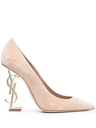 Shop Saint Laurent Opyum YSL-heel pumps with Express Delivery - FARFETCH