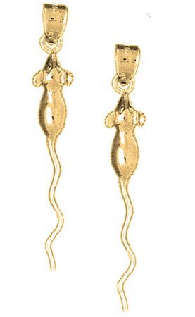 14k Gold Rat Earrings from Jewelry Essence