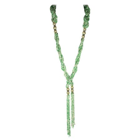 French Art Deco Lariat Necklace For Sale at 1stdibs