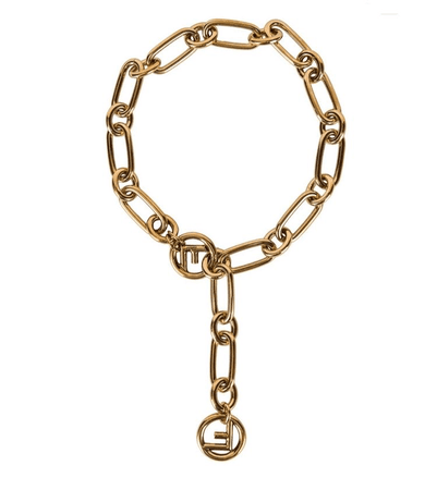 fendi gold link necklace