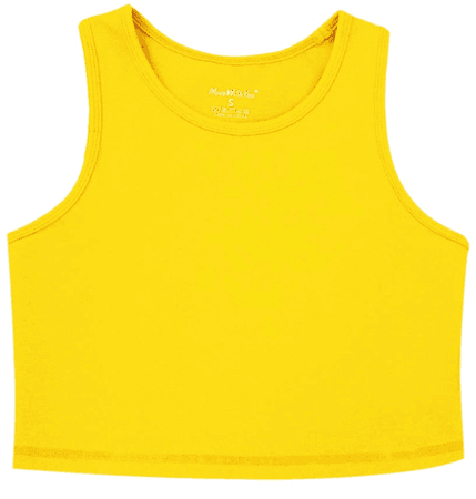 Yellow cropped tank top