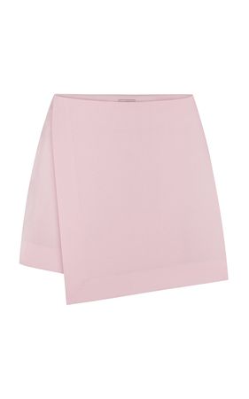 Rose Quarz Asymmetric Wool Mini Skirt By Nué | Moda Operandi