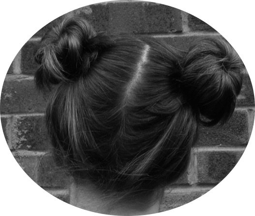 Space buns hair