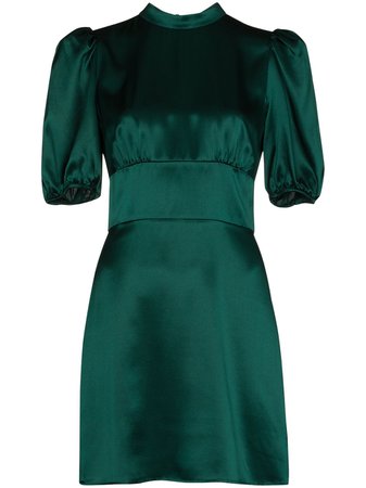 Reformation high-shine Silk Mini Dress - Farfetch