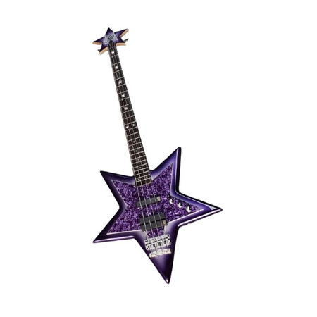 purple star electric guitar bass