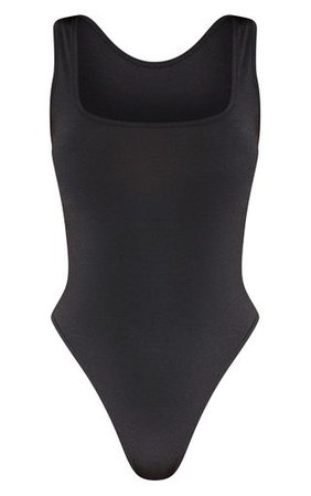 Black Scoop Neck Sleeveless Bodysuit | Tops | PrettyLittleThing USA