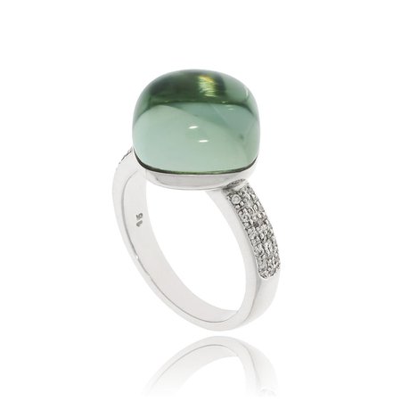 Green Amethyst 'Bubble' Ring - Nicholas Wylde
