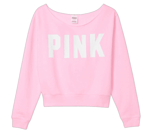 PINK EVERYDAY LOUNGE OFF THE SHOULDER SWEATSHIRT Pink Daisy Classic Logo