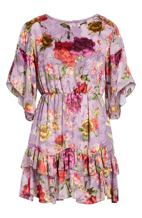 Alice + Olivia Katrina Ruffled Floral Dress | Nordstrom