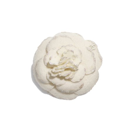 Wool Tweed Ivory Camellia | CHANEL