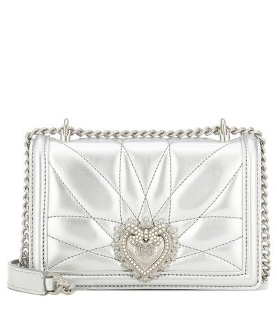 Dolce & Gabbana - Devotion Small leather shoulder bag | Mytheresa