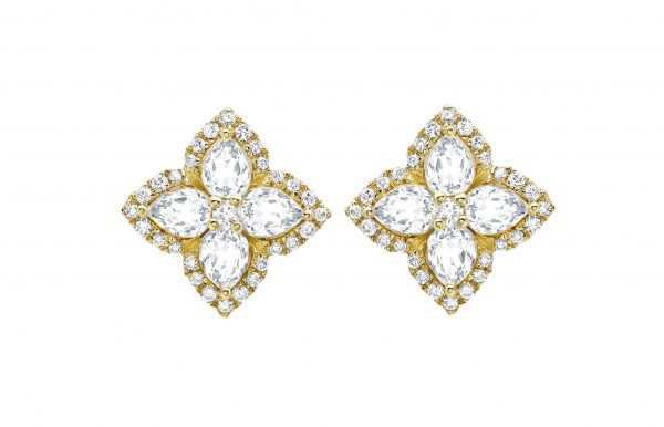 Aurora Diamond and White Topaz Petal Stud Earrings - Kiki McDonough Jewellery - Sloane Square London | Kiki McDonough : Kiki McDonough Jewellery – Sloane Square London | Kiki McDonough