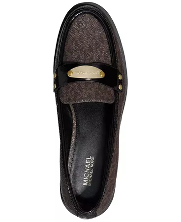 Brown/ Black Michael Kors Finley Loafers & Reviews - Slippers - Shoes - Macy's