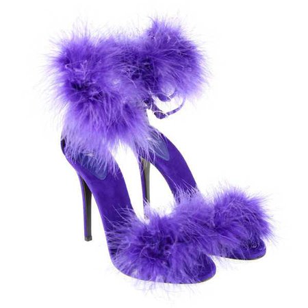 Purple embelished sandals