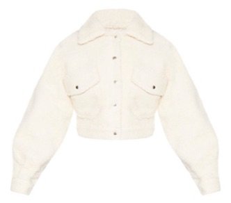 white teddy coat