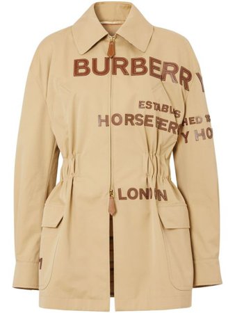 Burberry Horseferry Logo Appliqué Jacket 4564167 Neutral | Farfetch