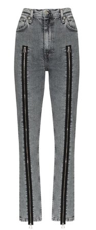 helmut Lang zip detailed jeans