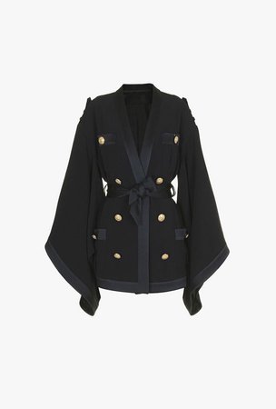 ‎ ‎ ‎Satin Kimono Jacket ‎ for ‎Women‎ - Balmain.com