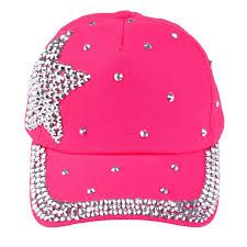 pink rhinestone cap