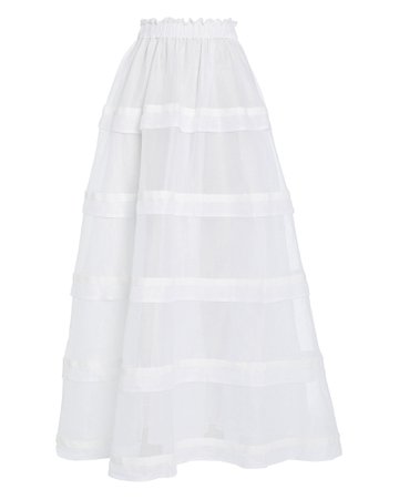 White Story | Lumiere Tiered Linen Skirt | INTERMIX®