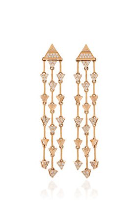 Trilogy 18k Rose Gold Diamond Earrings By Alessa | Moda Operandi