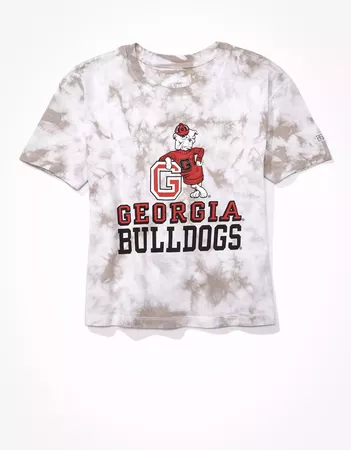 Tailgate Women's Georgia Bulldogs Tie-Dye T-Shirt white