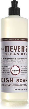 Amazon.com: Mrs. Meyer's Liquid Dish Soap, Biodegradable Formula, Lavender, 16 fl. oz : Everything Else