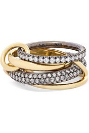 Spinelli Kilcollin | Set of three 18-karat yellow and rose gold diamond rings | NET-A-PORTER.COM