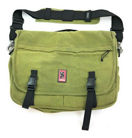 Chrome Canvas Messenger Bag Carry On Laptop Military Green Work Satchel | eBay