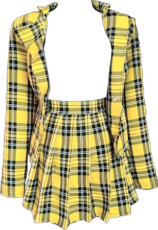 Yellow Plaid Uniform - Blazer and skirt (HVST edit)