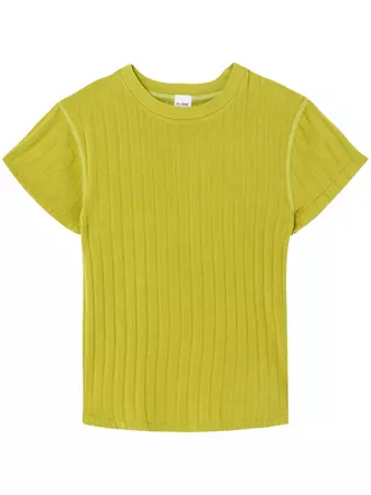 RE/DONE ribbed-knit short-sleeve T-shirt
