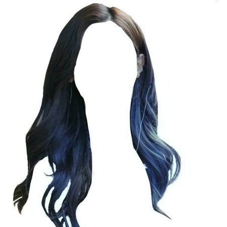 black and blue wavy hair