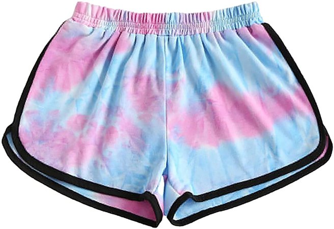 Amazon.com: Avanova Women's Tie Dye Shorts Elastic Waist Casual Yoga Running Workout Active Shorts: Clothing