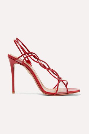 Swing 105 Pvc-trimmed Patent-leather Slingback Sandals - Red