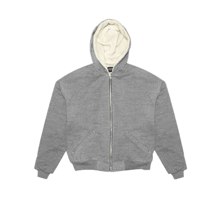 FEAR OF GOD - 5TH COLLECTION HEAVY TERRY ALPACA HOODIE - HEATHER GREY