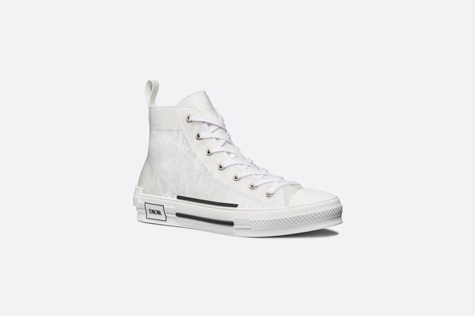 B23 High-Top Sneaker White Dior Oblique Canvas - Shoes - Men's Fashion | DIOR