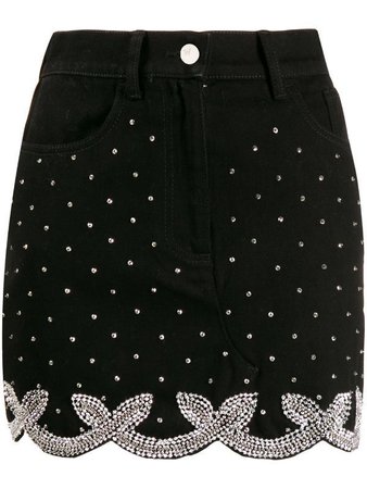 WANDERING crystal embellished mini skirt