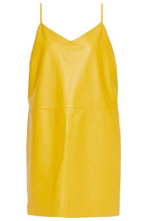 Yellow Leather Dress