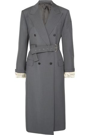 Prada | Belted mohair and wool-blend coat | NET-A-PORTER.COM