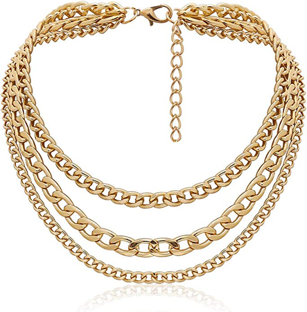 gold chain necklace layered necklace accessories jewelry