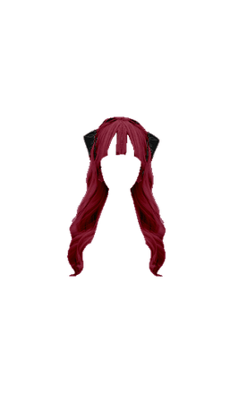 Dark Berry Red Hair with Black bow (Dei5 edit)