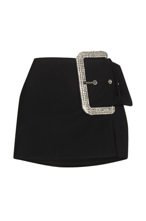 AREA crystal buckle skirt