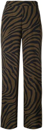 zebra print tailored trousers