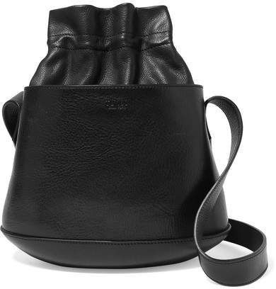 TL-180 - Marcello Textured-leather Bucket Bag - Black
