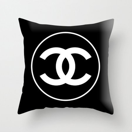 Chanel Logo Throw Pillow Black Pillow Cover - Pillow Shams
