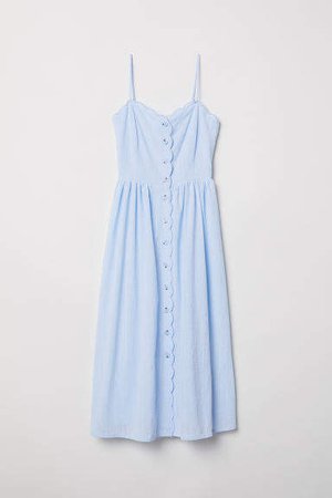 Dress with Buttons - Blue