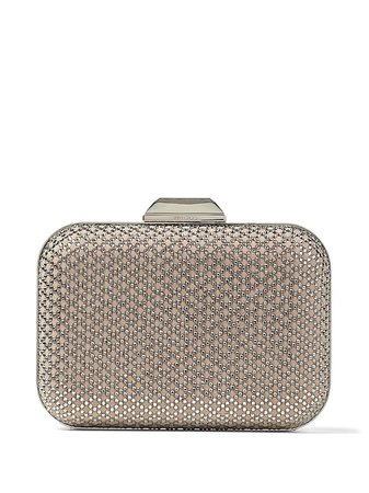 Shop pink & silver Jimmy Choo Cloud crystal embellished clutch bag with Express Delivery - Farfetch